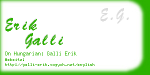 erik galli business card